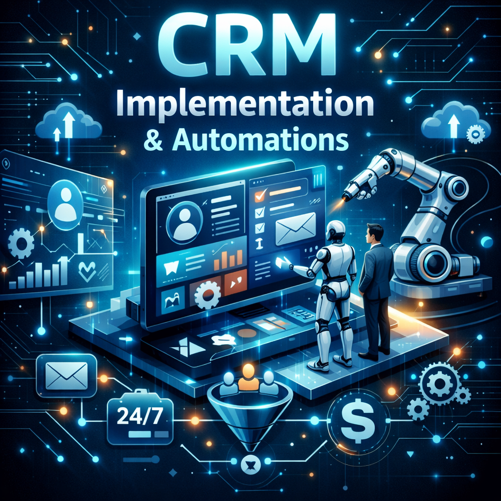 CRM Implementation Automations Tech Graphic